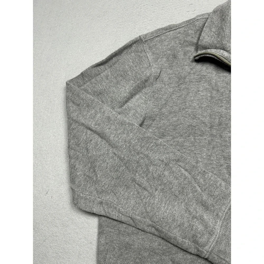 Polo Ralph Lauren Quarter Zip Pullover Cotton Gray Large Mens